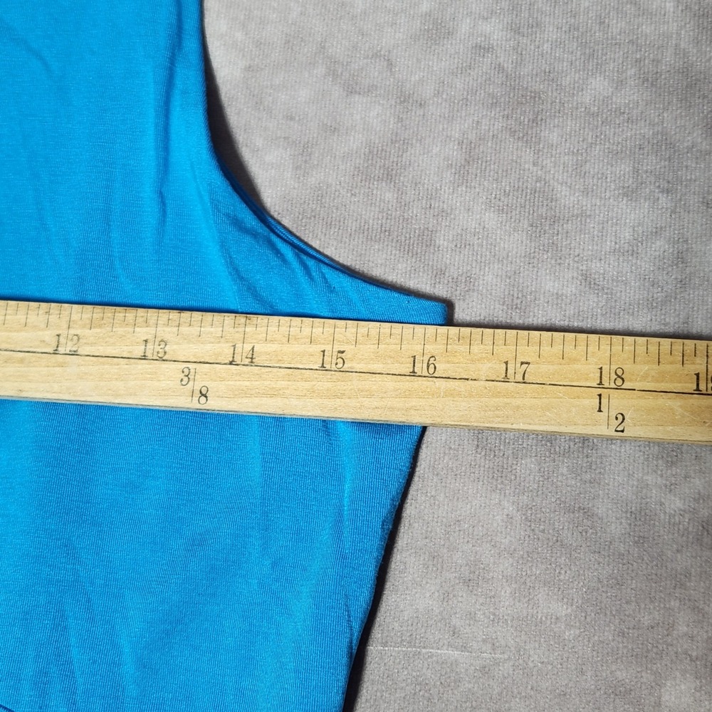 Athleta Santorini Thera Dress Blue Sleeveless Empire Waist Modal Midi Medium - Picture 5 of 6